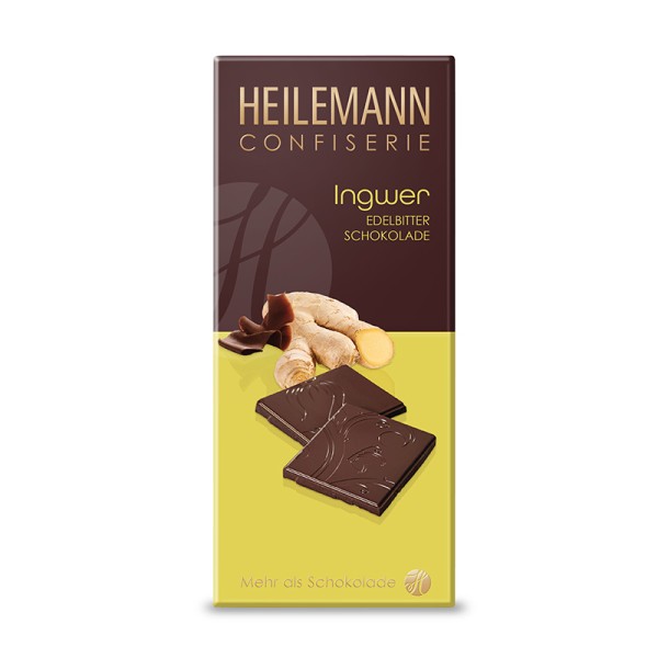 Heilemann Ingwer Edelbitter-Schokolade, 80 g
