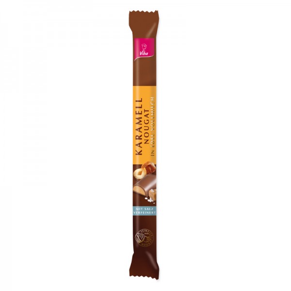 Viba Nougat-Schokoladen Stick Karamell mit Salz, 40 g